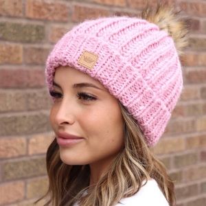 New Soft Pink Panache Winter Hat So Pretty in Pink